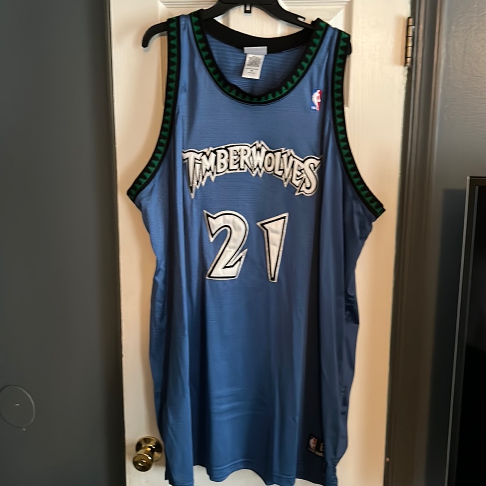 Reebok NBA Timberwolves Kevin Garnett AUTHENTIC jersey size 60